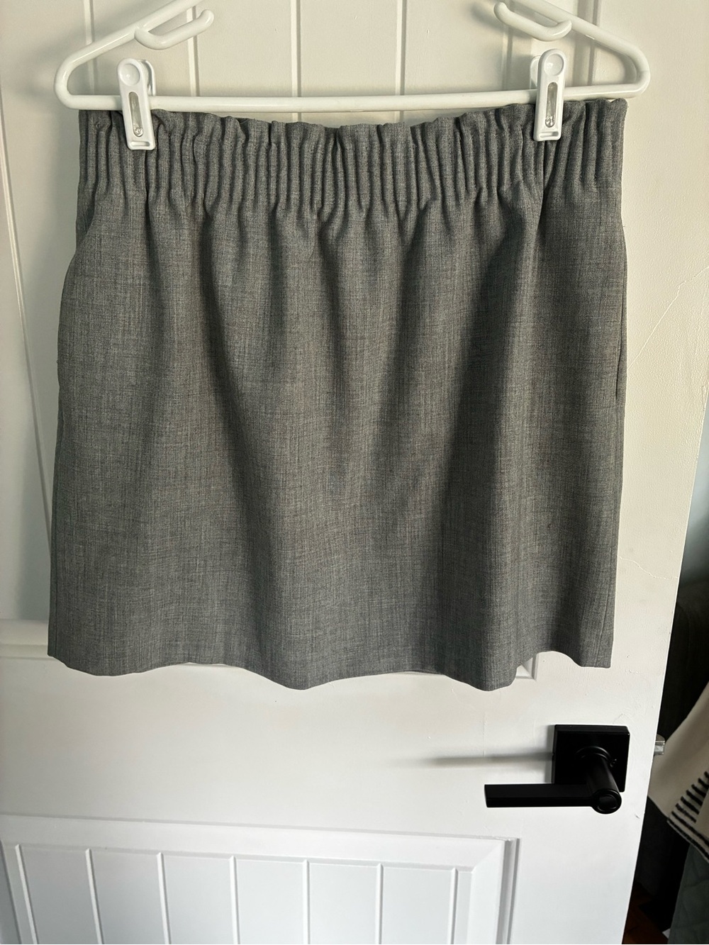 J. Crew Women's Gray Elastic-Waist Mini Skirt